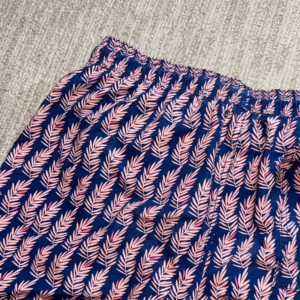 Tom and Teddy Mens XL Navy Pink Lined Swim Trunks Polyester Beach Shorts - Picture 14 of 16